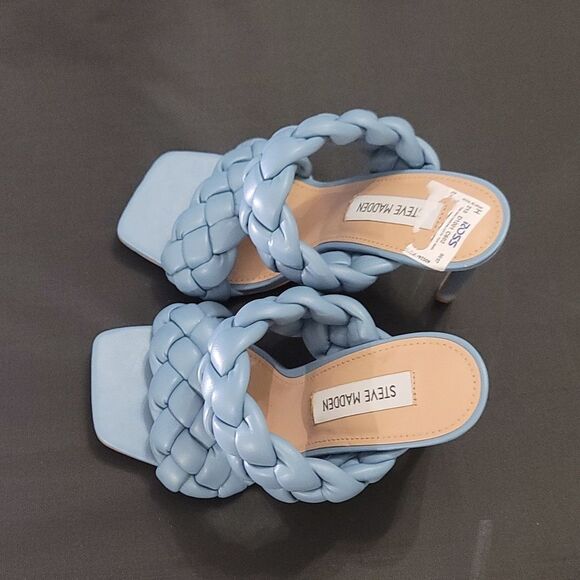 BRAND NEW STEVE MADDEN WOMEN"S CHUNKY BRAIDED STRAP DETAILS KENLEY HEELE… - Picture 15 of 16